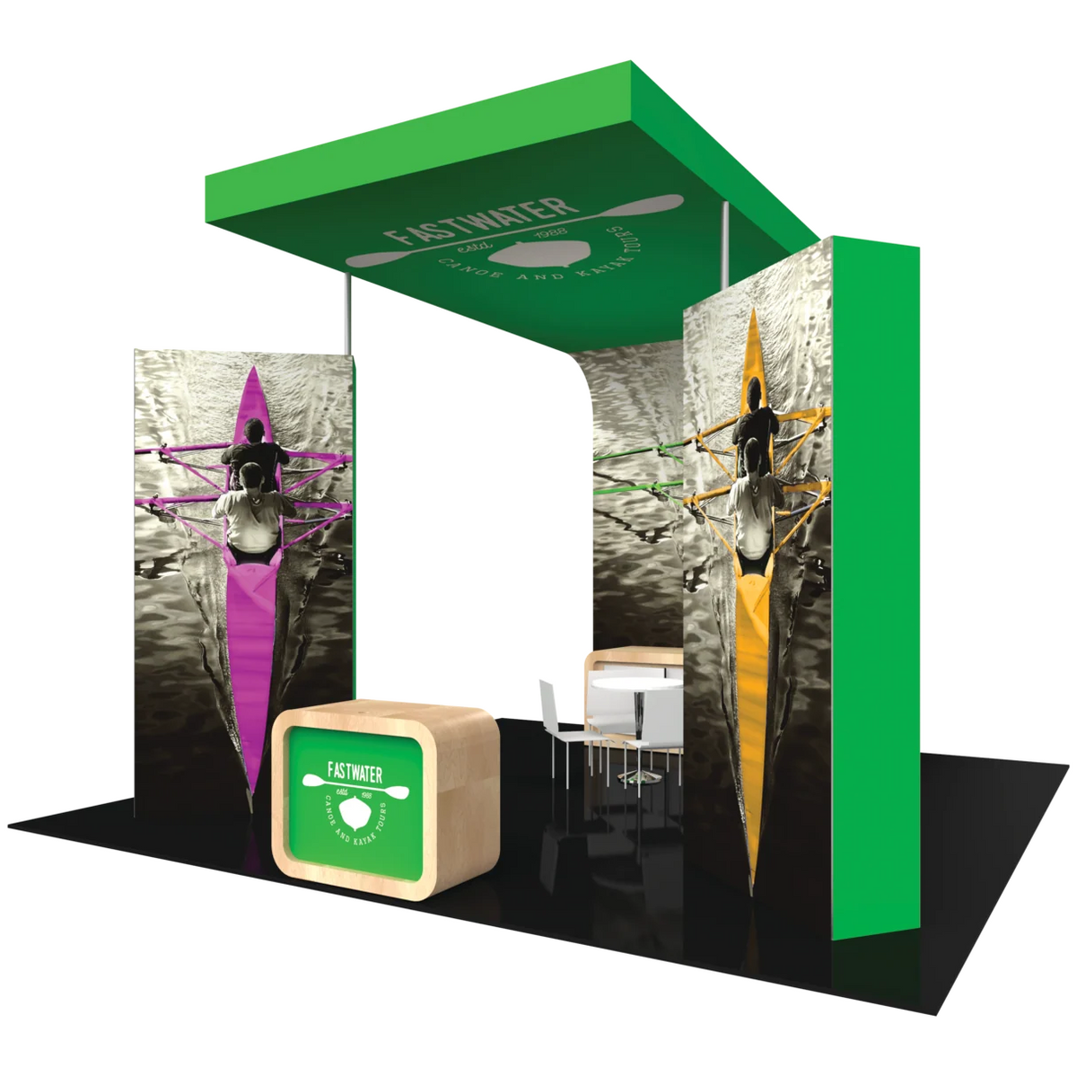 20ft x 20ft Formulate Fusion Island Booth Kit 09 Fabric Tower