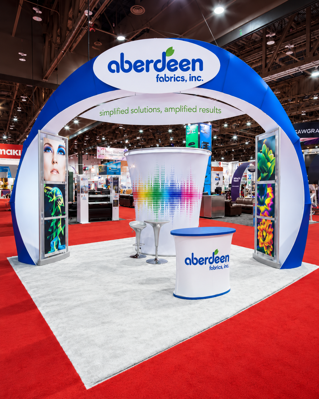 20ft x 20ft Formulate Fusion Island Booth Kit 08 Fabric Tower