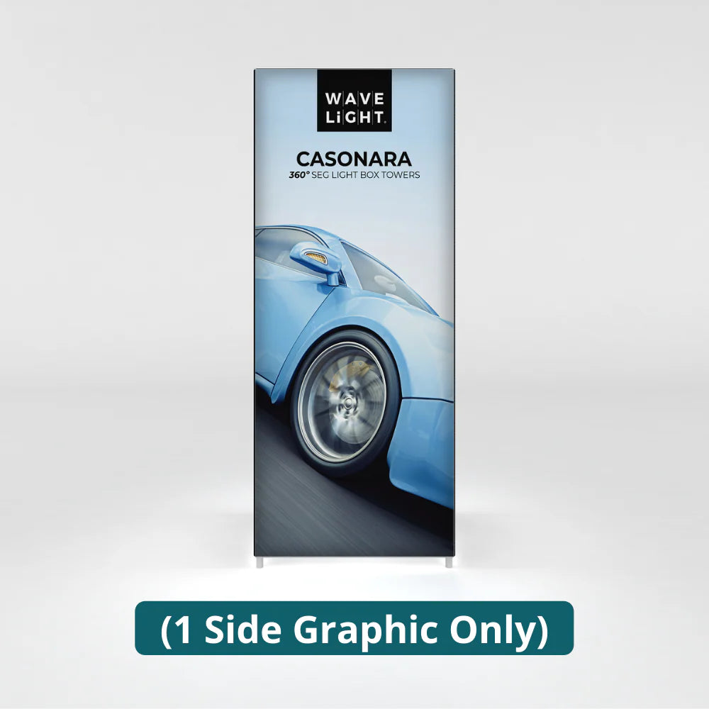 3ft x 3ft x 8ft Wavelight Casonara 100S Tower Light Box Display (Graphic Package)