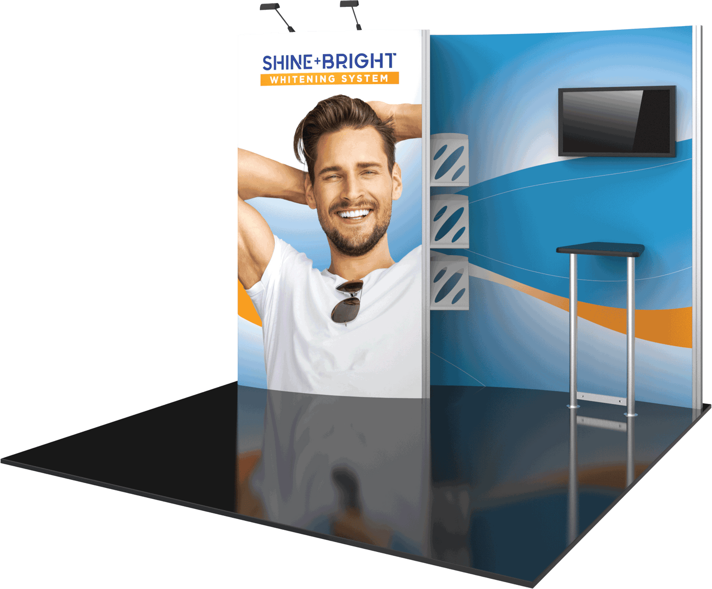 10ft x 10ft Hybrid Pro Modular Backwall Kit 02