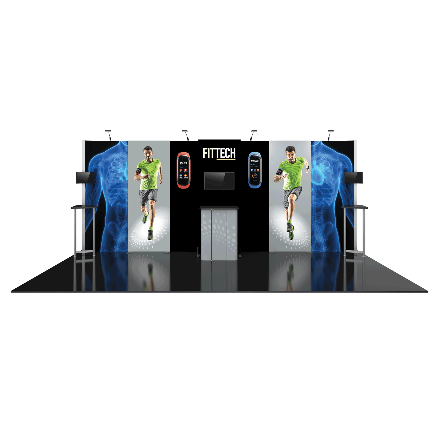 20ft x 10ft Hybrid Pro Modular Backwall Kit 09