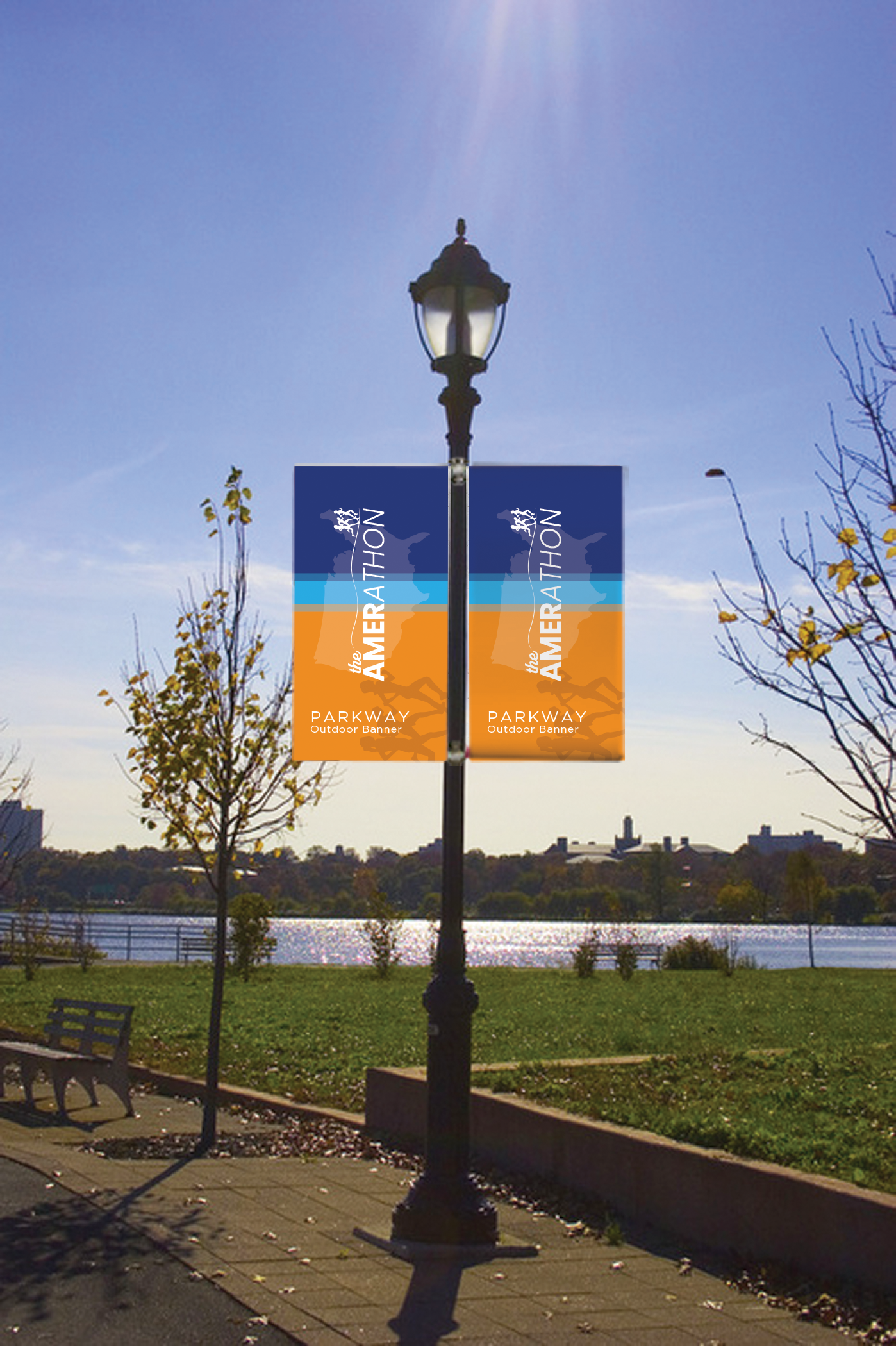 5ft Parkway Outdoor Pole Banner Scrim Vinyl