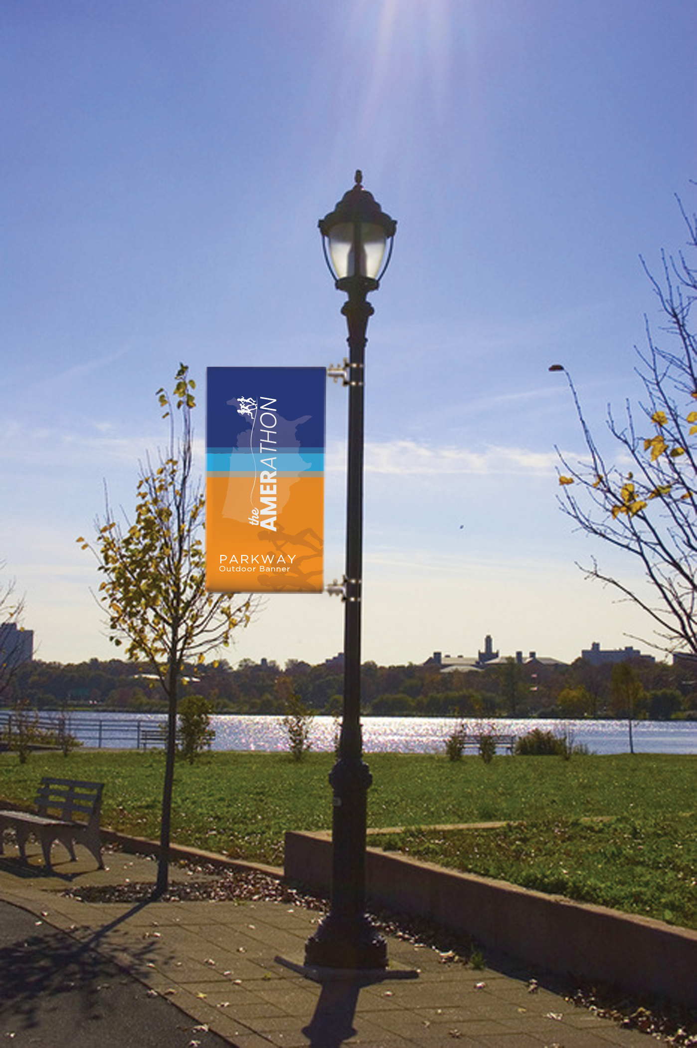 5ft Parkway Outdoor Pole Banner Scrim Vinyl