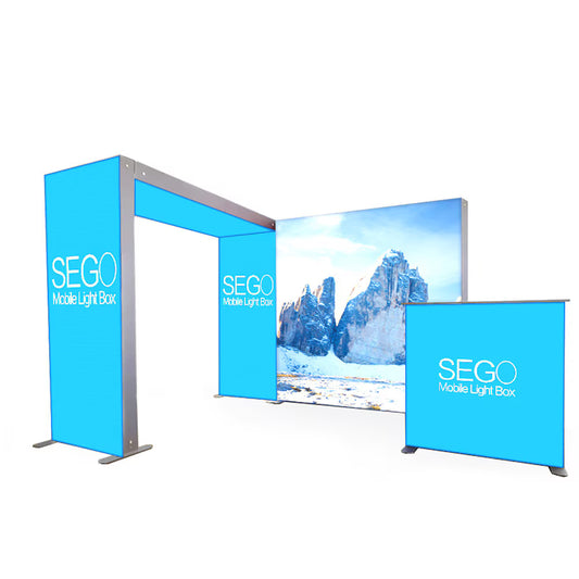 10 x 7.5ft. SEGO Modular Lightbox Display Configuration C Double-Sided