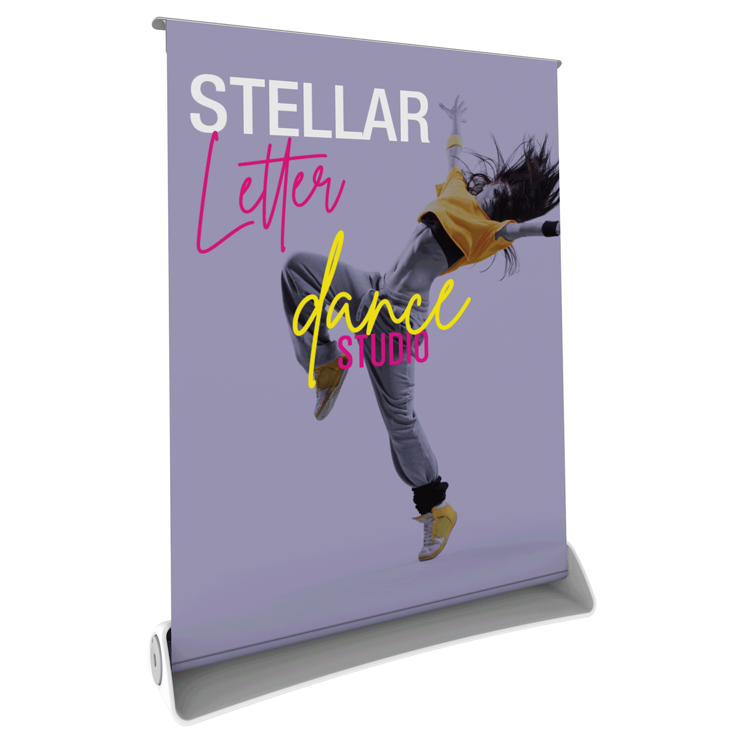 8.5in Stellar Letter Retractable Tabletop Banner Stand
