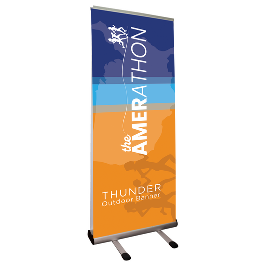 3ft x 7ft Thunder Double-Sided Outdoor Retractable Banner Stand