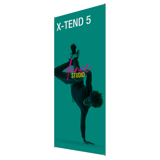 33.5in x 78.75in X-TEND 5 Spring Back Banner Stand