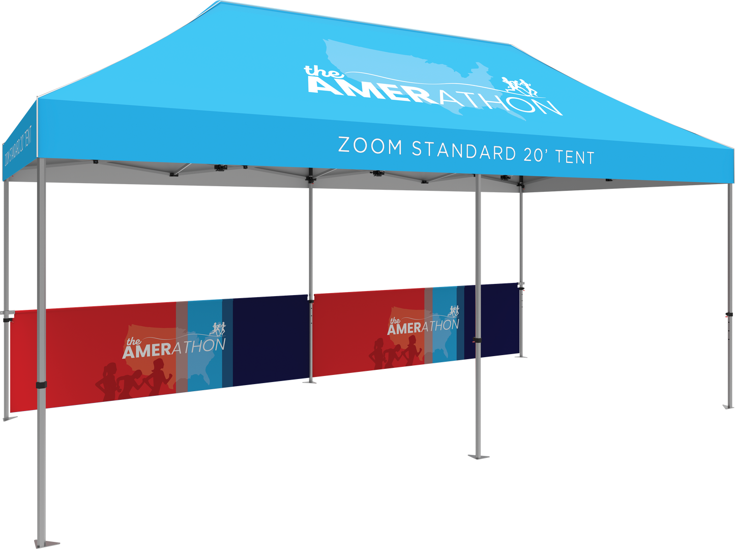 20ft x 10ft Zoom Standard Popup Tent Half Wall Kit Only