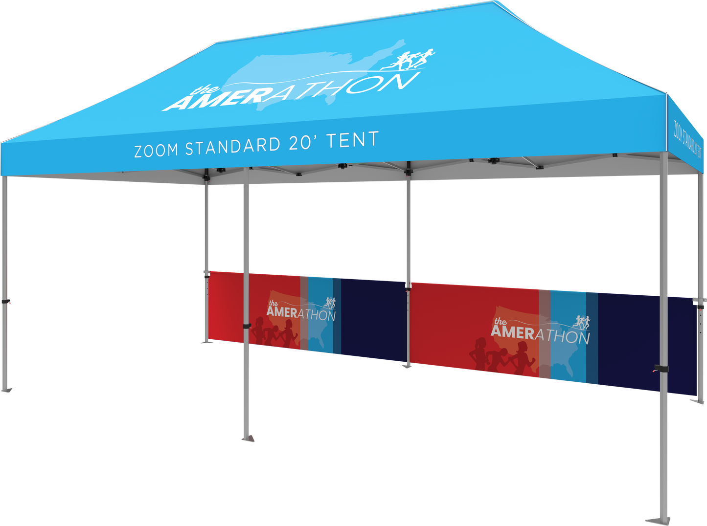 20ft x 10ft Zoom Standard Popup Tent Half Wall Kit Only