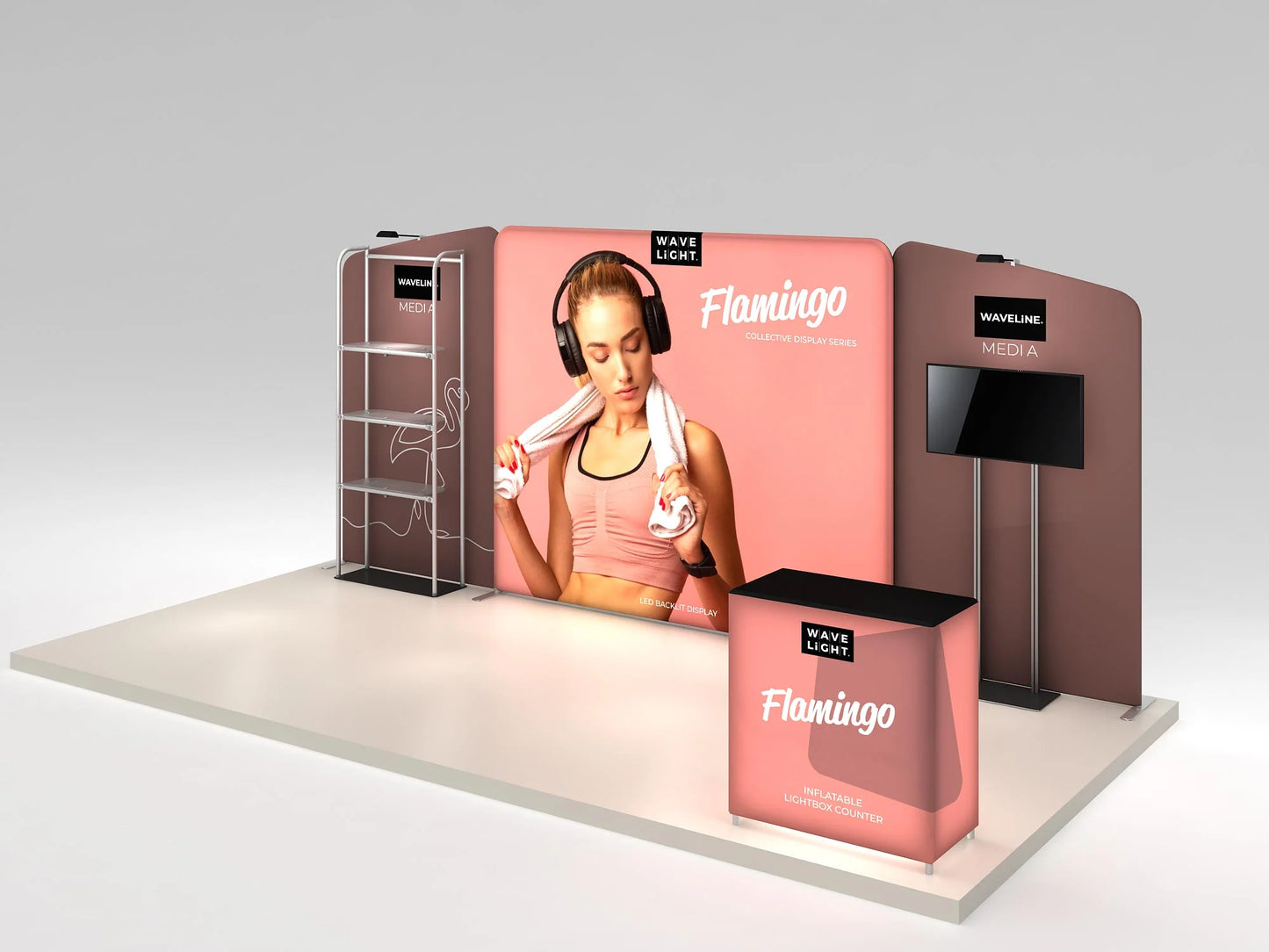 10ft x 20ft Flamingo Inline Display