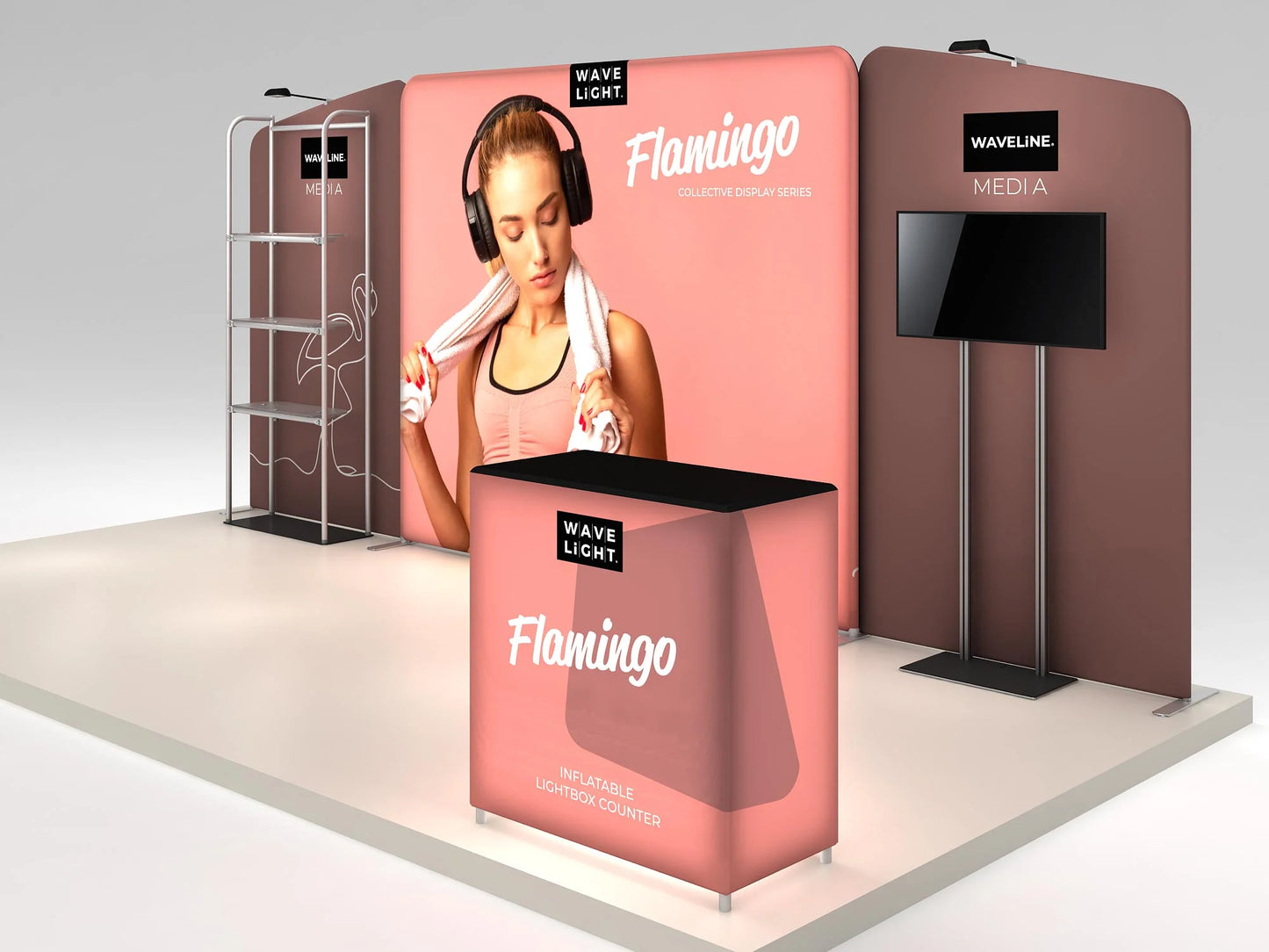 10ft x 20ft Flamingo Inline Display