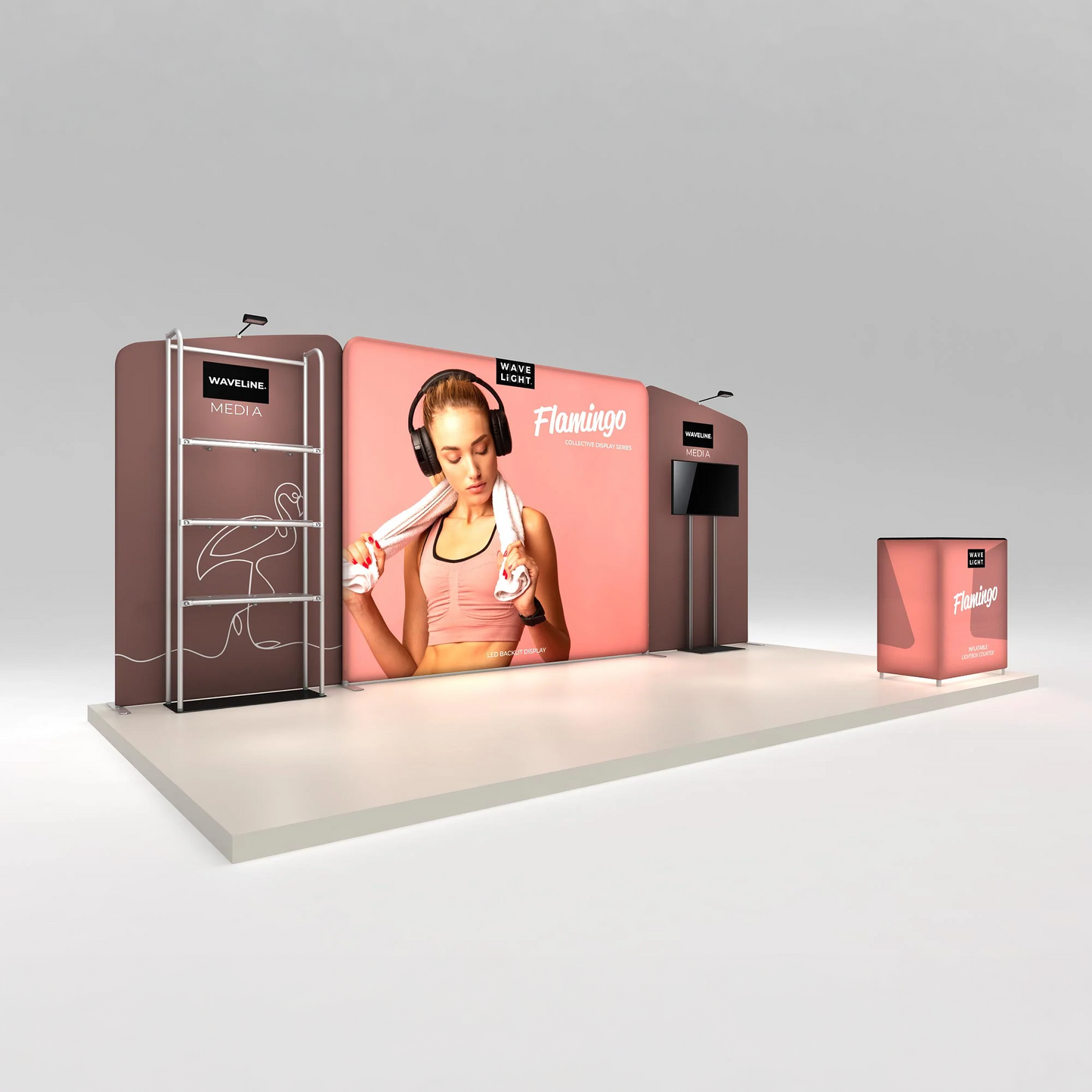 10ft x 20ft Flamingo Inline Display