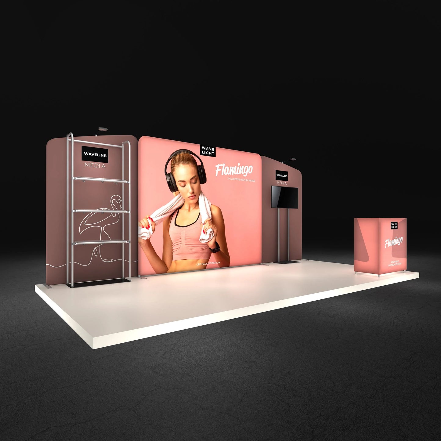10ft x 20ft Flamingo Inline Display