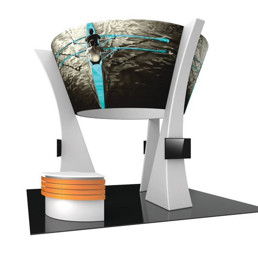 20ft x 20ft Formulate Fusion Island Booth Kit 05 Fabric Tower