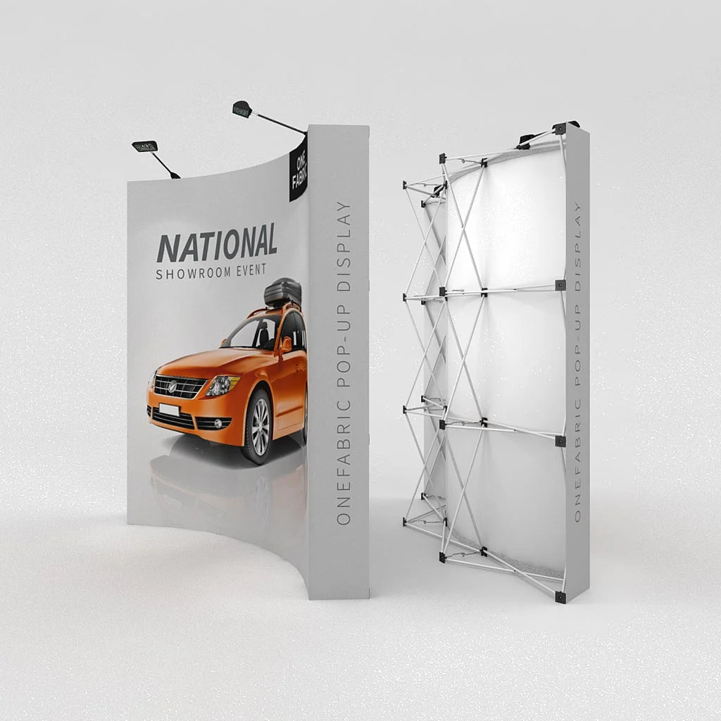 8ft x 8ft OneFabric® Curved Pop Up Display