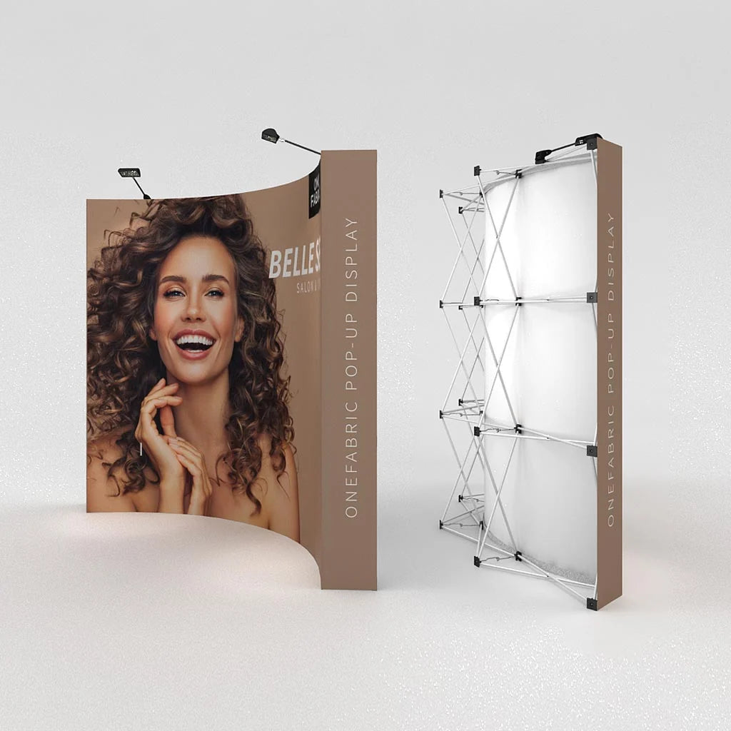 10ft x 8ft OneFabric Curved Pop Up Display