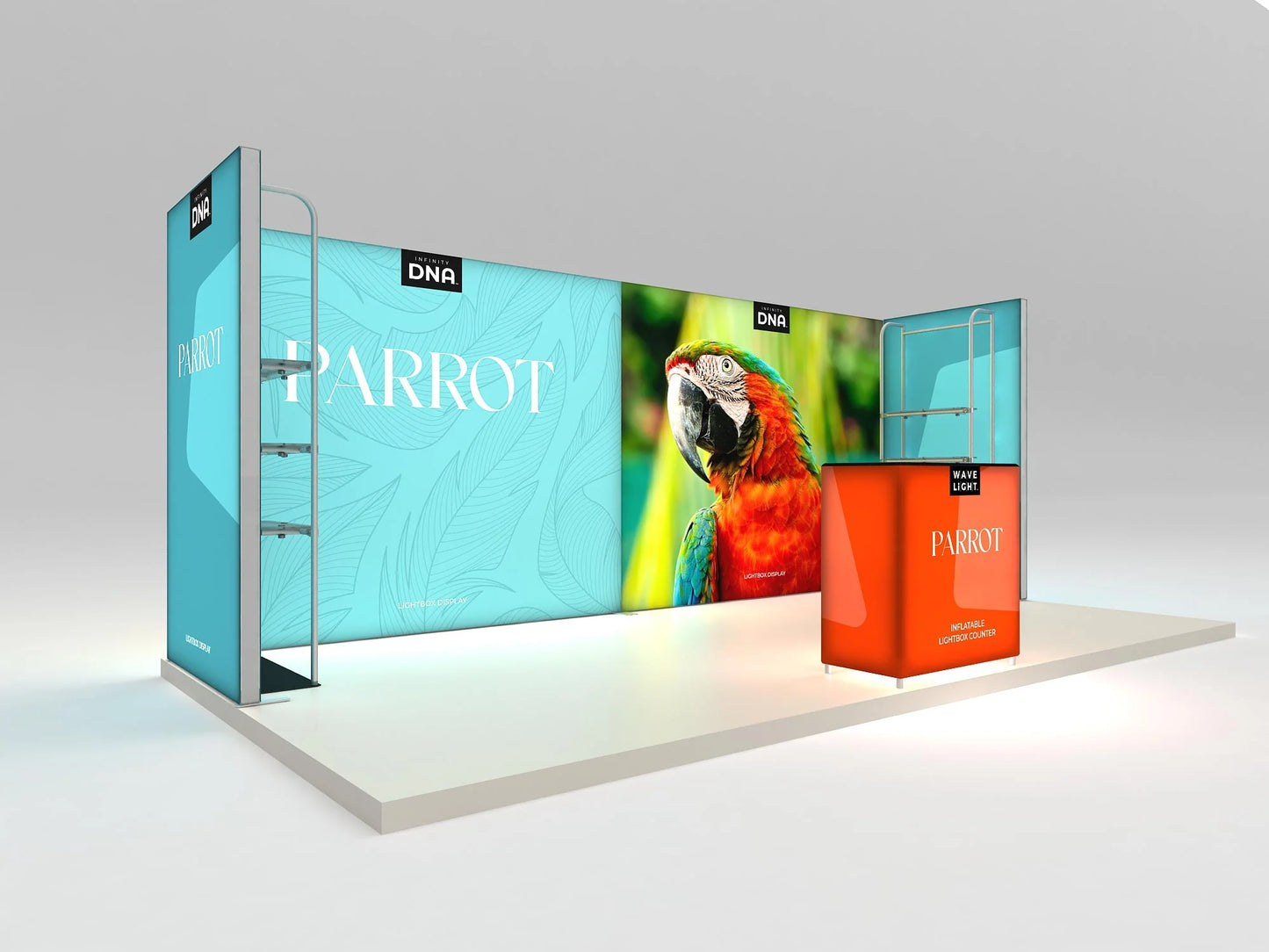 10ft x 20ft Parrot Inline Display