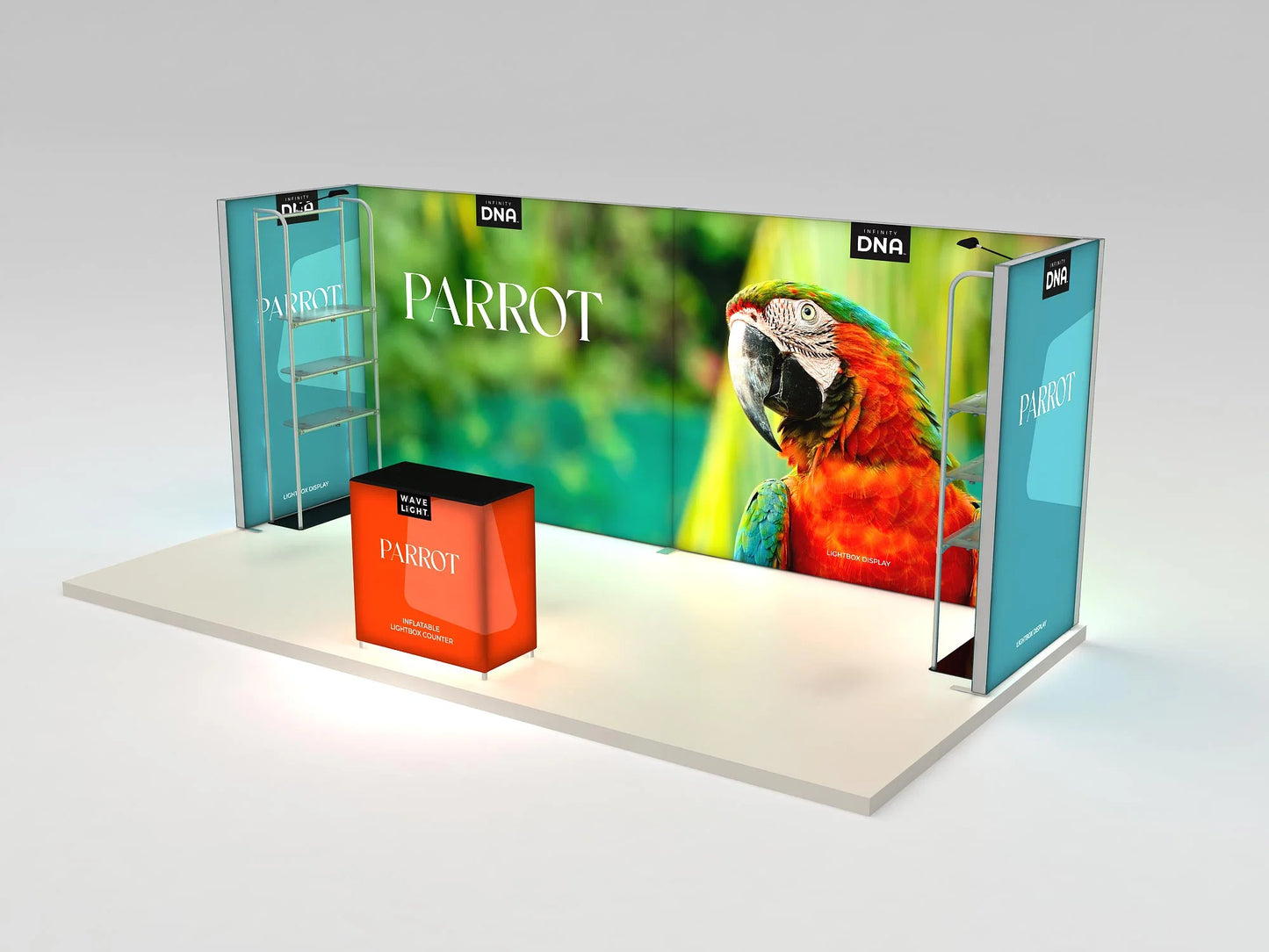 10ft x 20ft Parrot Inline Display