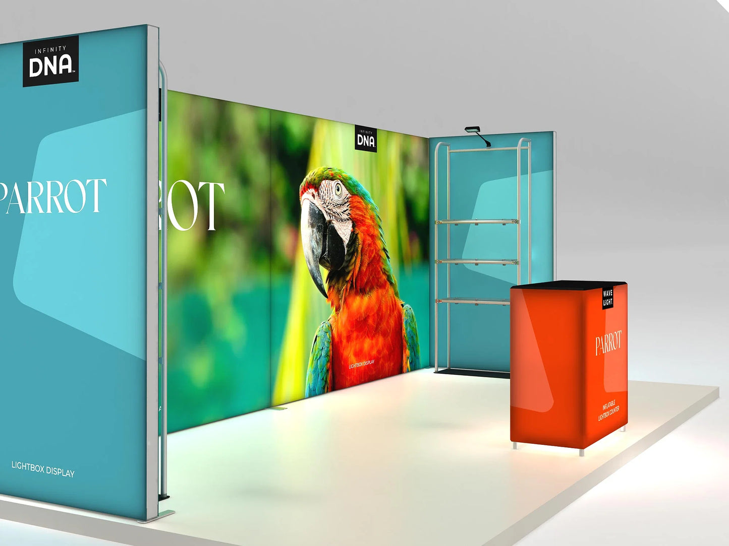 10ft x 20ft Parrot Inline Display