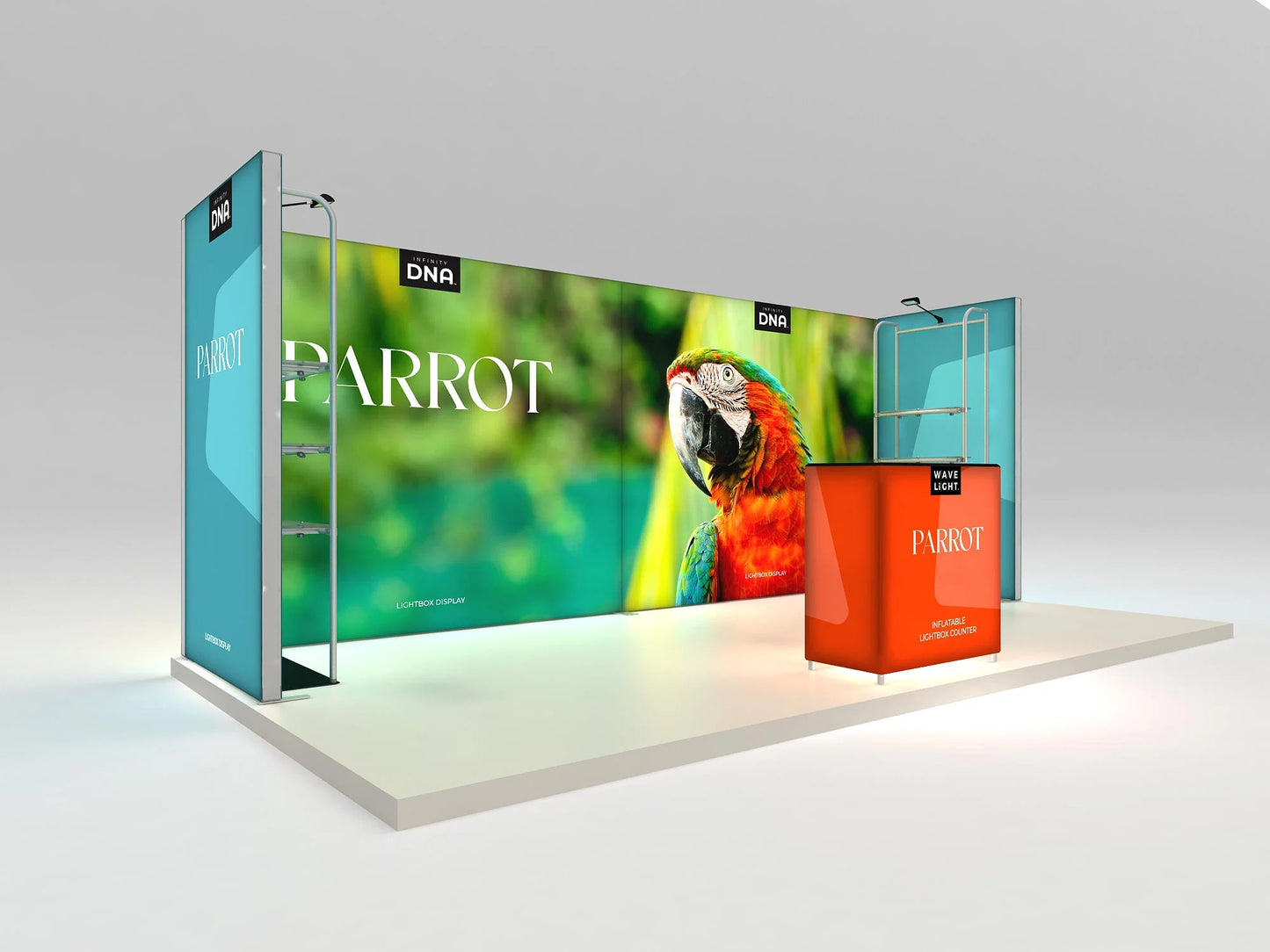 10ft x 20ft Parrot Inline Display