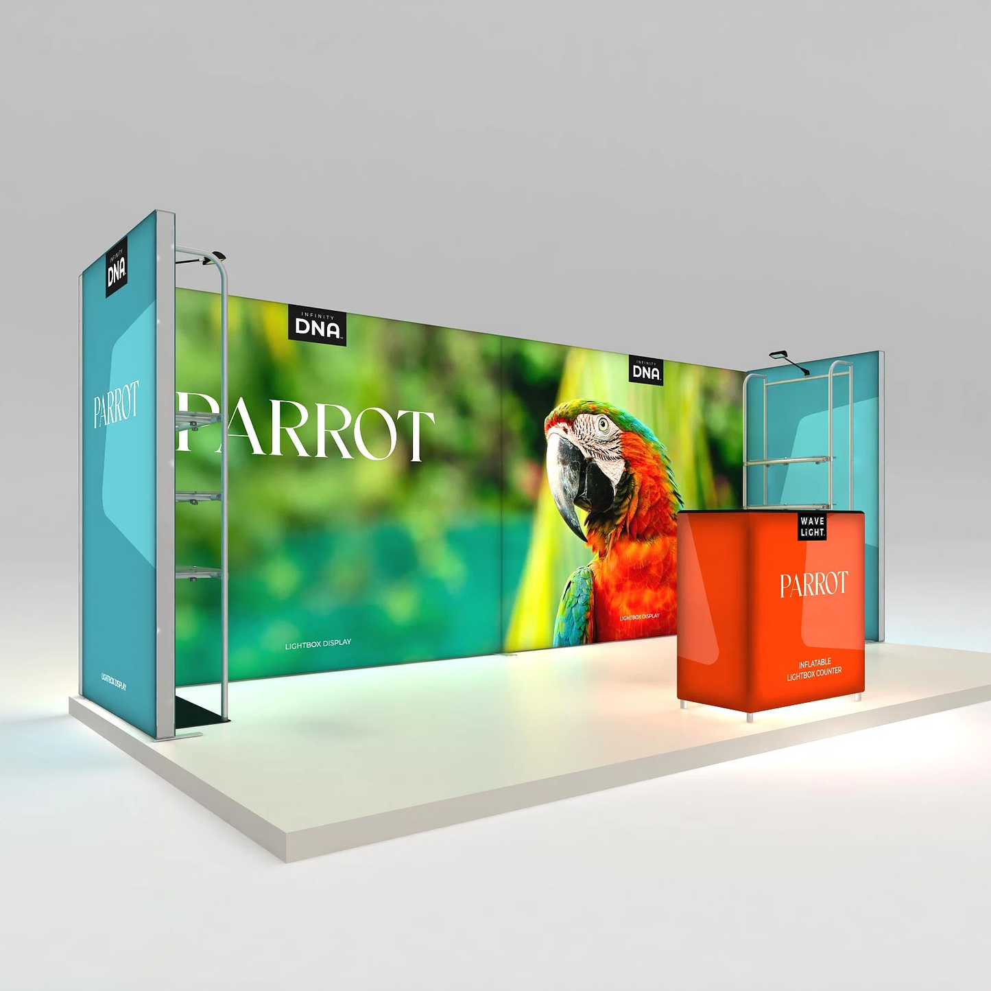 10ft x 20ft Parrot Inline Display