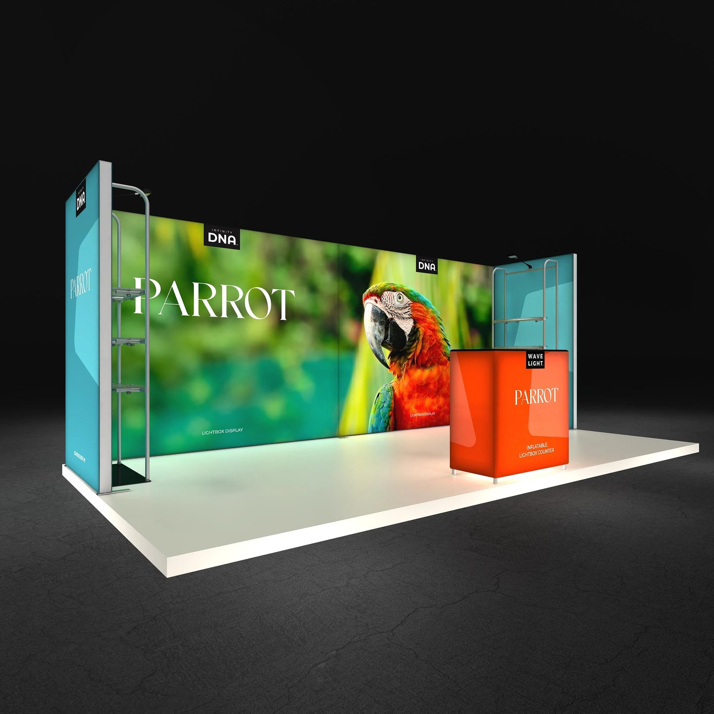 10ft x 20ft Parrot Inline Display