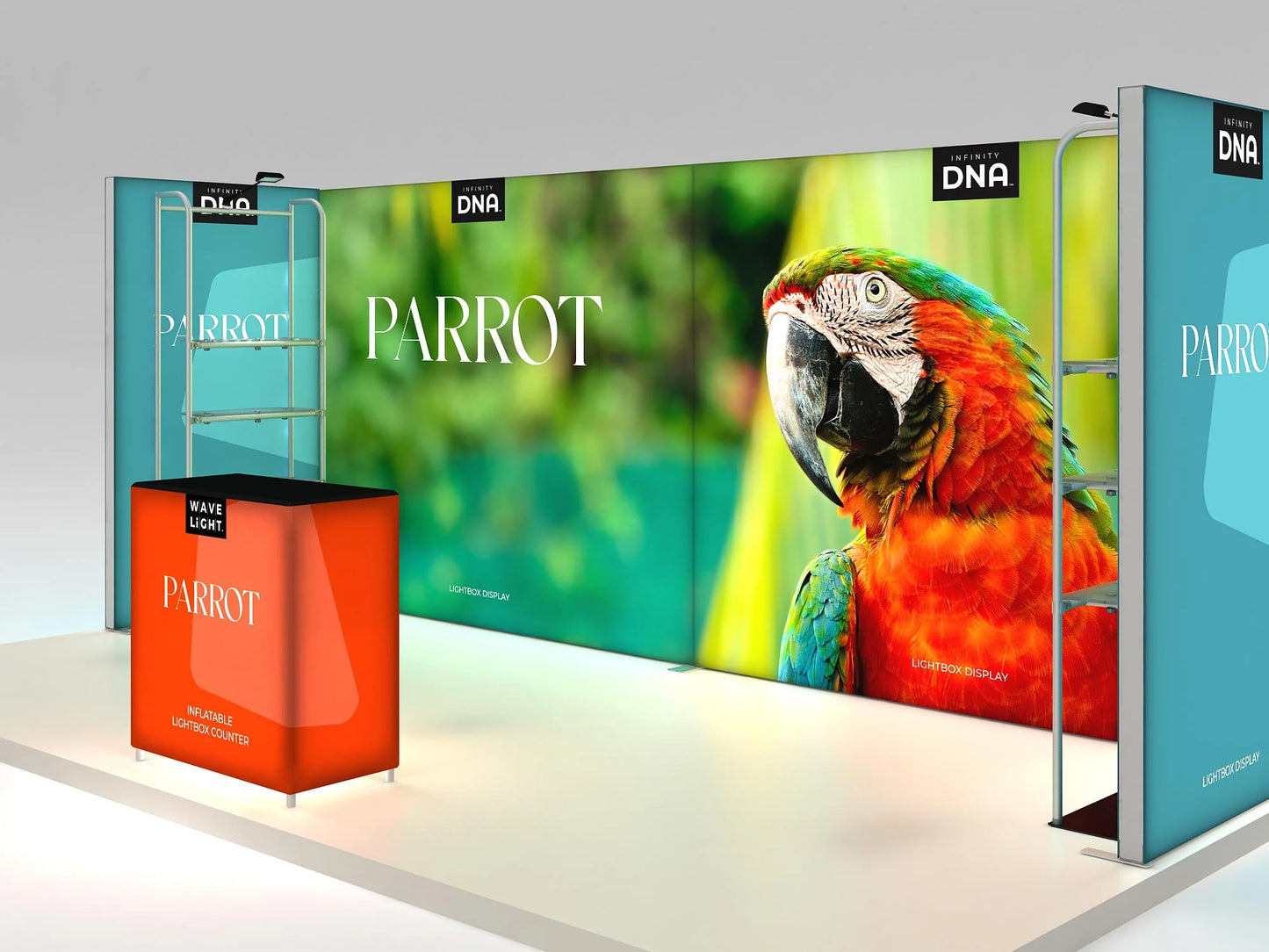 10ft x 20ft Parrot Inline Display