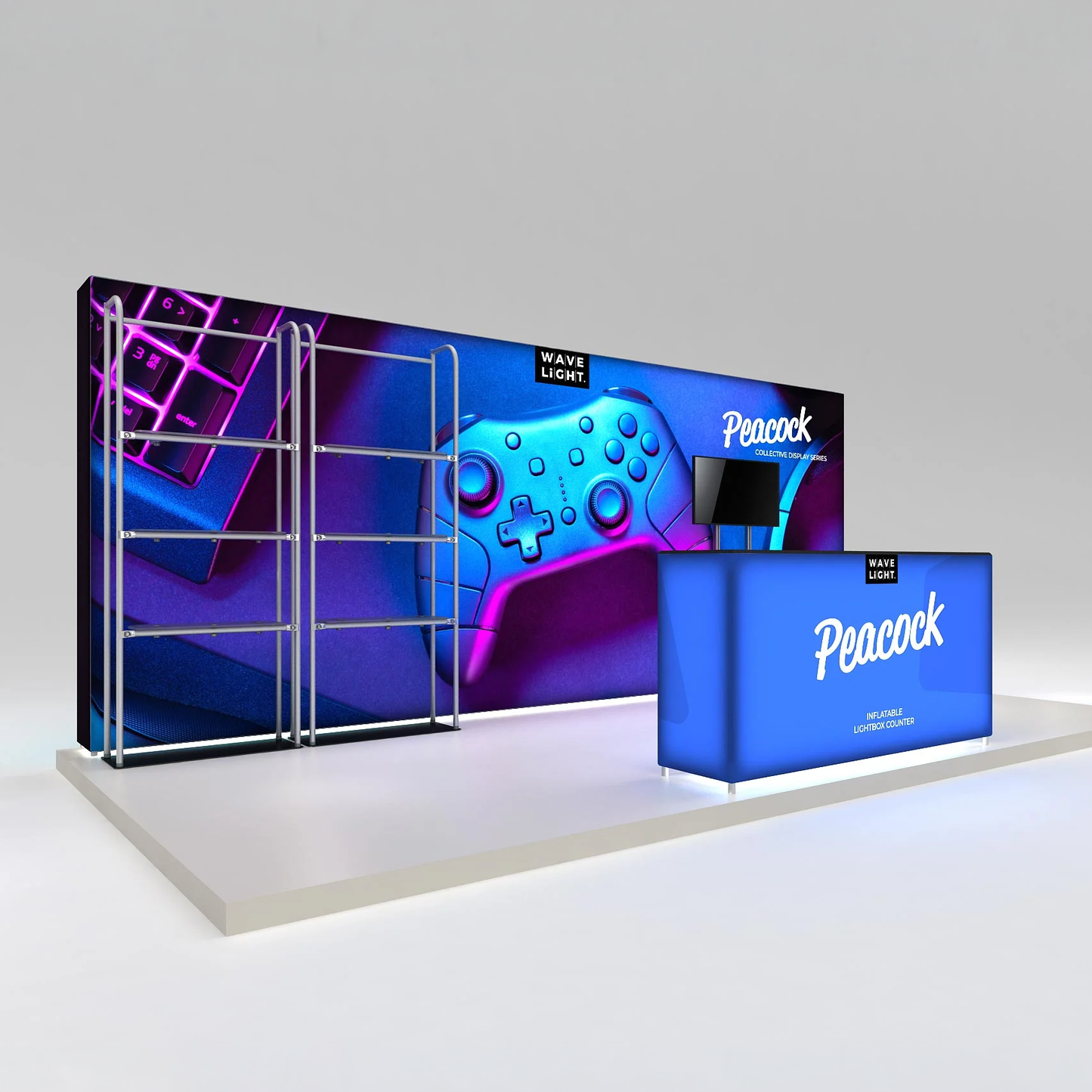 10ft x 20ft Peacock Inline Display