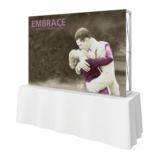 8ft x 5ft Embrace Tabletop Push-Fit Tension Fabric Display Graphic Package (w/o End Caps)