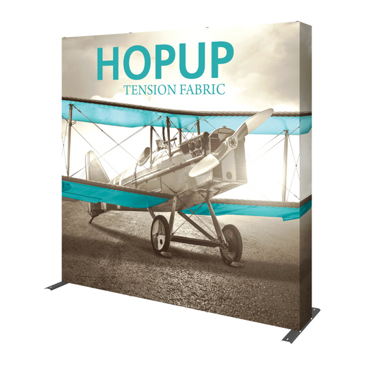 8ft x 8ft Hopup Straight Tension Fabric Display Package (w/ End Caps)