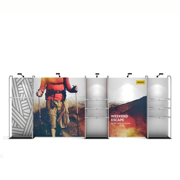 19ft x 8ft WaveLine® Merchandiser Tension Fabric Display Kit 04