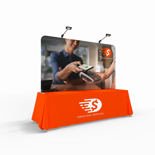 8ft x 5ft Straight Waveline Tabletop Tension Fabric Display