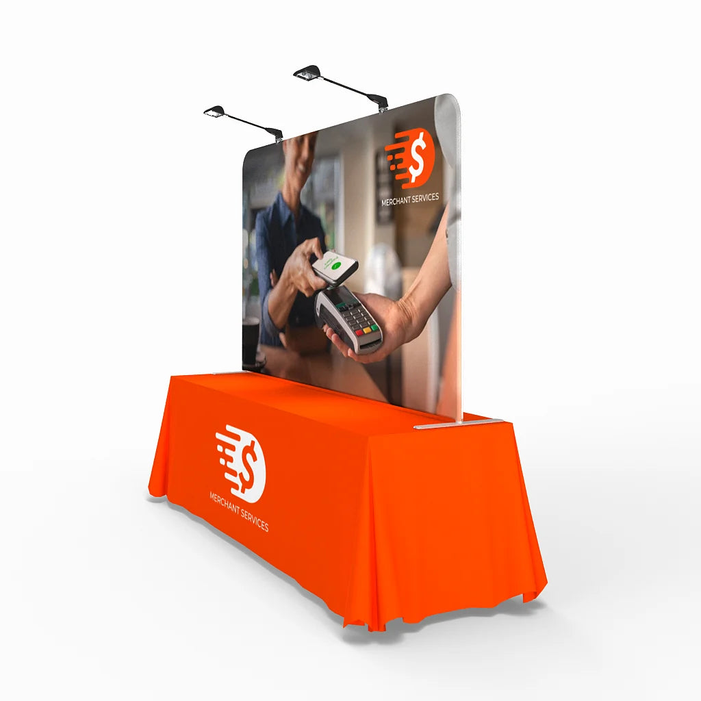 8ft x 5ft Straight Waveline Tabletop Tension Fabric Display