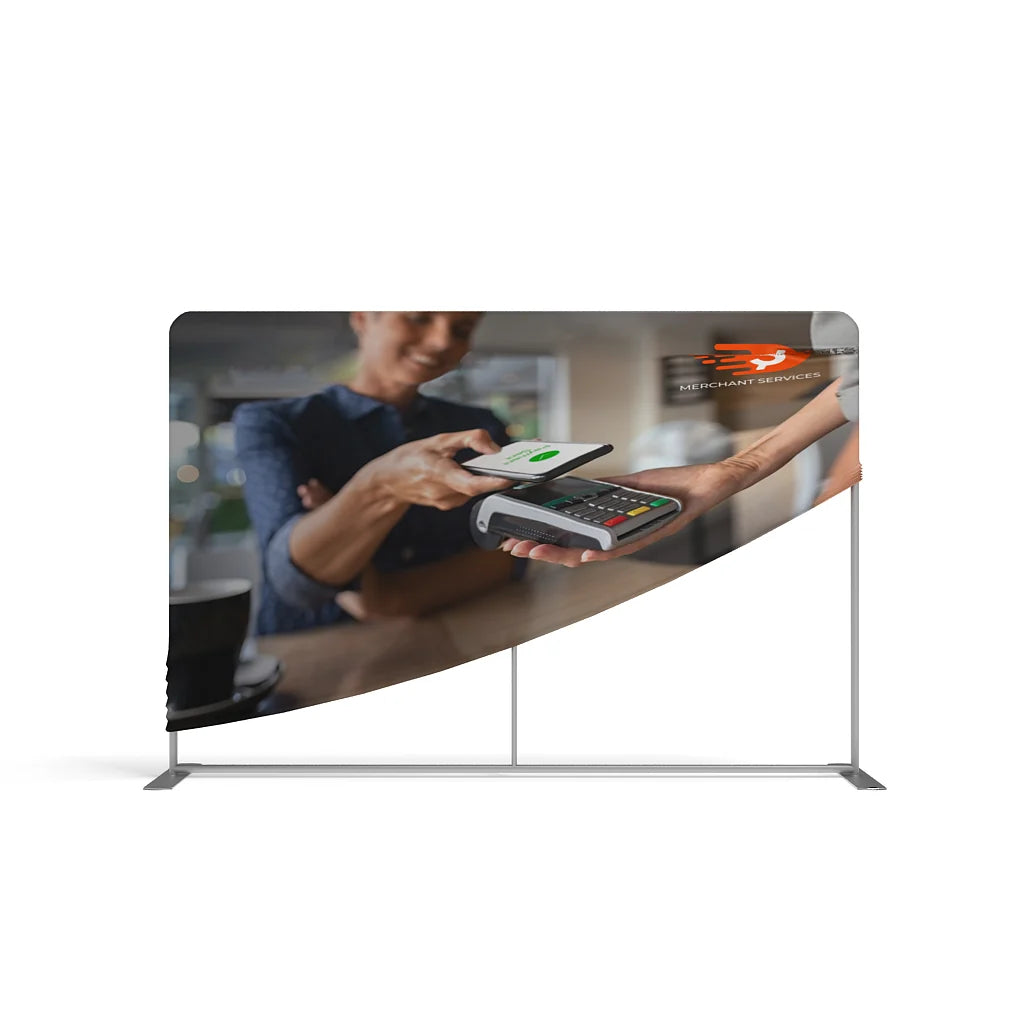8ft x 5ft Straight Waveline Tabletop Tension Fabric Display
