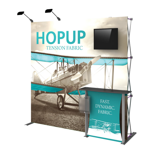 8ft x 8ft Hopup Tension Fabric Backwall and Accessory Package (Kit 02 w/o End Caps)