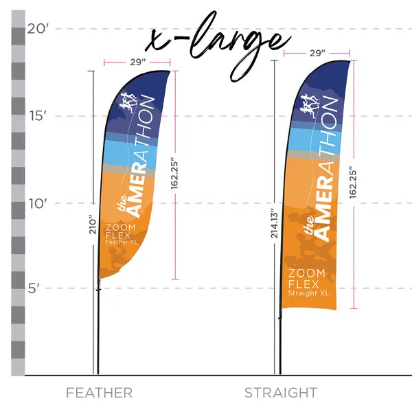 18ft Zoom Flex Extra Large Flag Straight