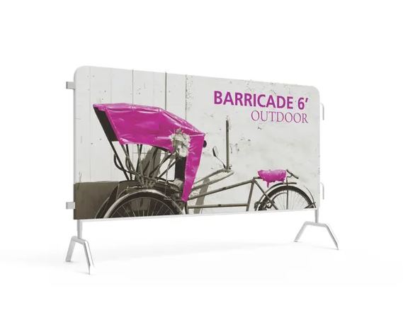 6ft Indoor/Outdoor Double-Sided Barricade Cover Fabric (Graphic Only)