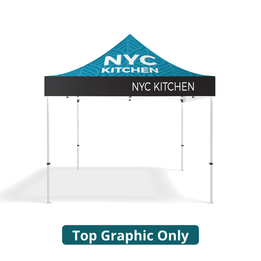 10ft Pop - up Canopy Tent Single - sided (Top Graphic Only) - All4Displays