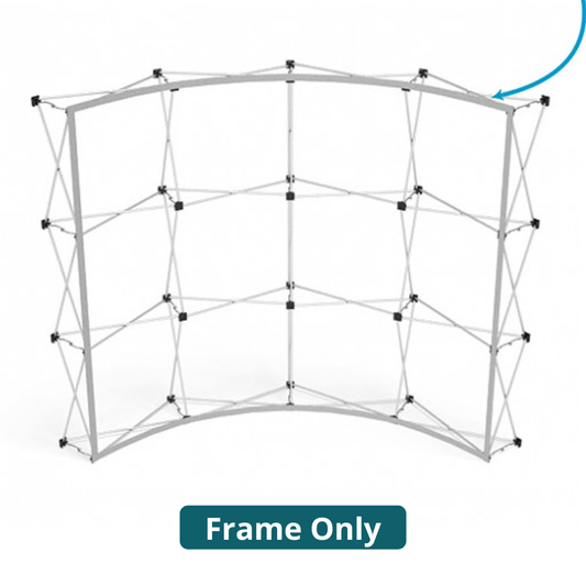 10ft x 8ft OneFabric® Curved Pop Up Display (Frame Only) - All4Displays