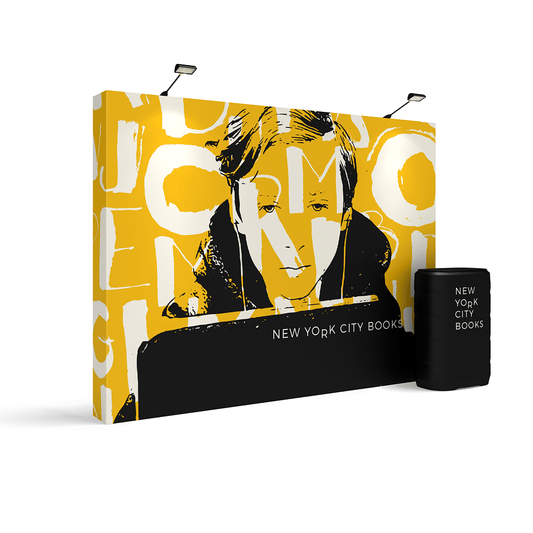10ft x 8ft OneFabric® Straight Pop Up Display w/ End Caps (Graphic Package) Kit 1 - All4Displays
