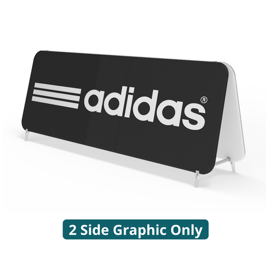 116in WaveLine® Double Stand - Large (2 Side Graphic Only) - All4Displays