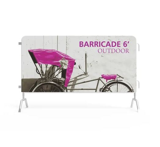 6ft Indoor/Outdoor Double-Sided Barricade Cover Fabric (Graphic Only)