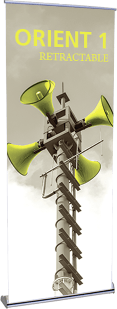 31.5in Orient Double - Sided 800 Retractable Banner Stand (Premium Fabric Graphic Only) - All4Displays
