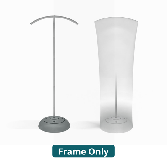 32in x 75in Outdoor Brandcusi® Straight Banner Stand (Frame Only w/Bubble Round Base) - All4Displays
