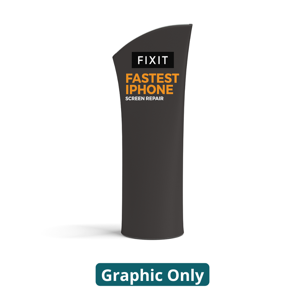 32in x 78in Outdoor Brandcusi® Angled Banner Stand - Double - sided (Graphic Only) - All4Displays