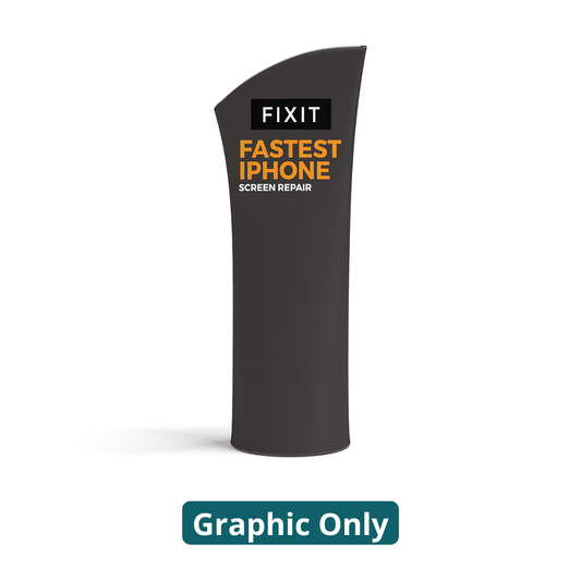 32in x 78in Outdoor Brandcusi® Angled Banner Stand - Double - sided (Graphic Only) - All4Displays