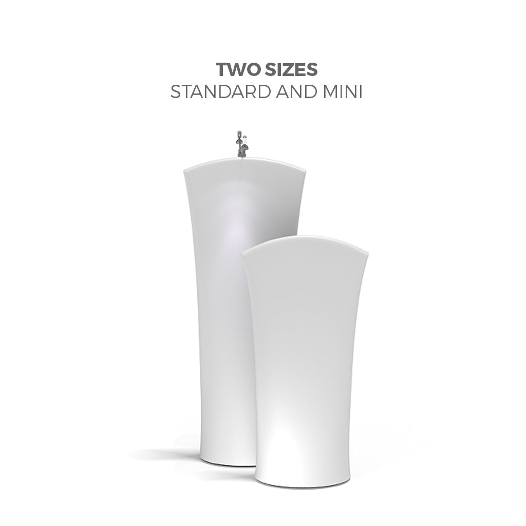 35in x 74in Outdoor Brandcusi® Curved Banner Stand (Frame Only w/Bubble Round Base) - All4Displays