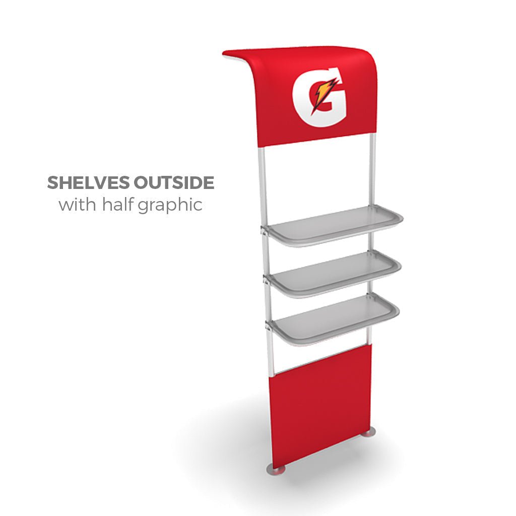 36" WaveLine Merchandiser - Plexiglass Shelf, Clear - All4Displays