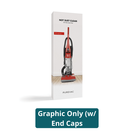 3ft x 8ft OneFabric® Straight Pop Up Display w/ End Caps (Graphic Only) - All4Displays