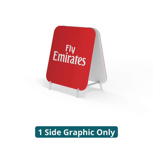 41in WaveLine® Double Stand - Small (1 Side Graphic Only) - All4Displays